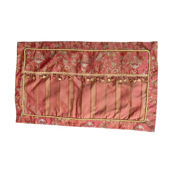 Waterford Bed Linens Ballyshannon Shams King Red Luxury Hollywood Regency Glam 2 - Picture 2 of 8